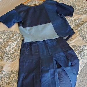 PLENTY BY TRACY REESE Two Piece Denim Top and Pant